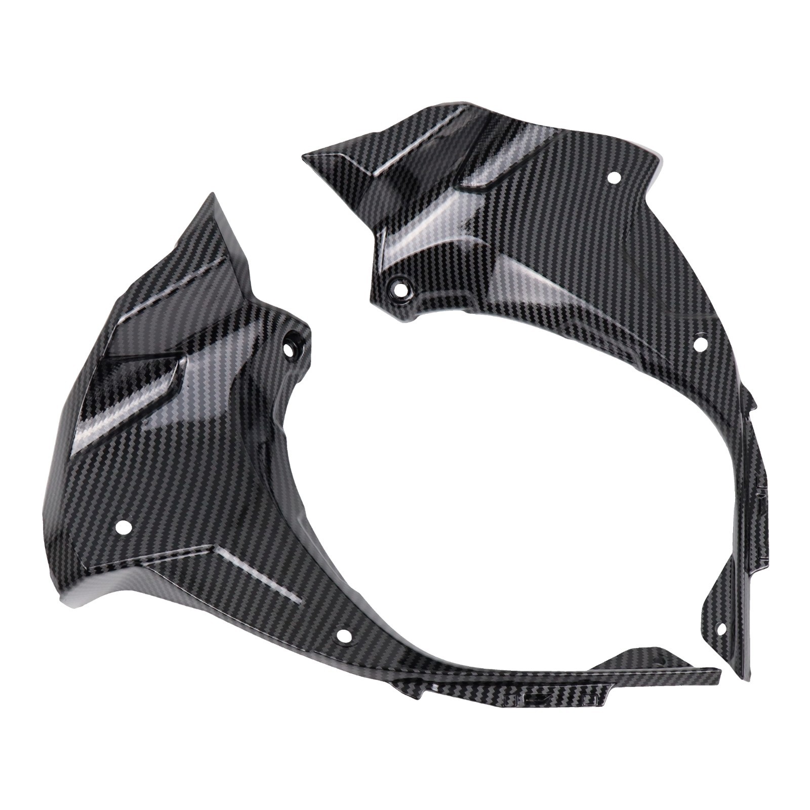 For Kawasaki ZX-6R ZX-636 2024-2026 Carbon Pattern Inner Dash Intake Covers L+R
