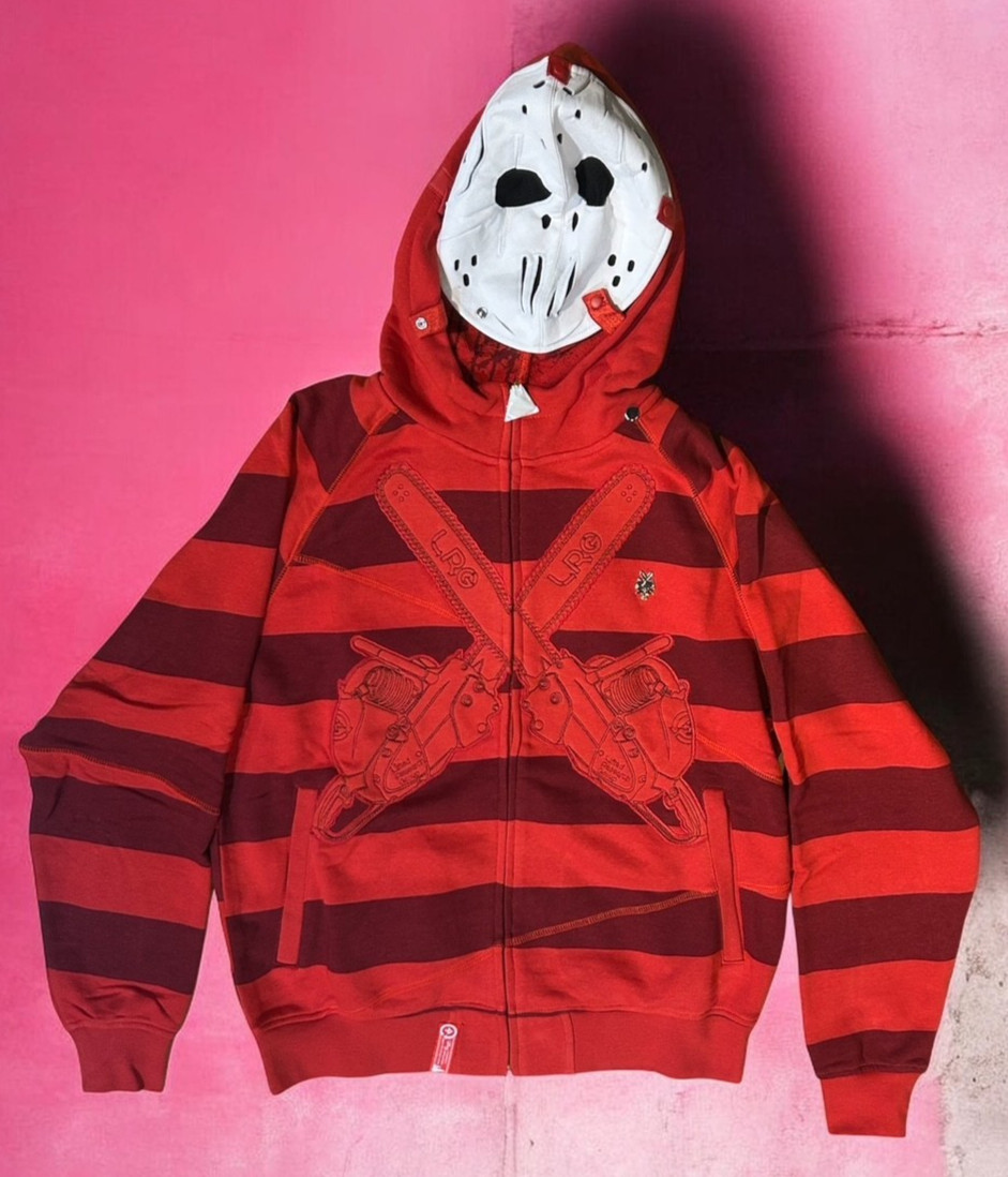 Authentic L-R-G Dead Serious Hoodie Lifted Research Group RED NWT Friday The 47