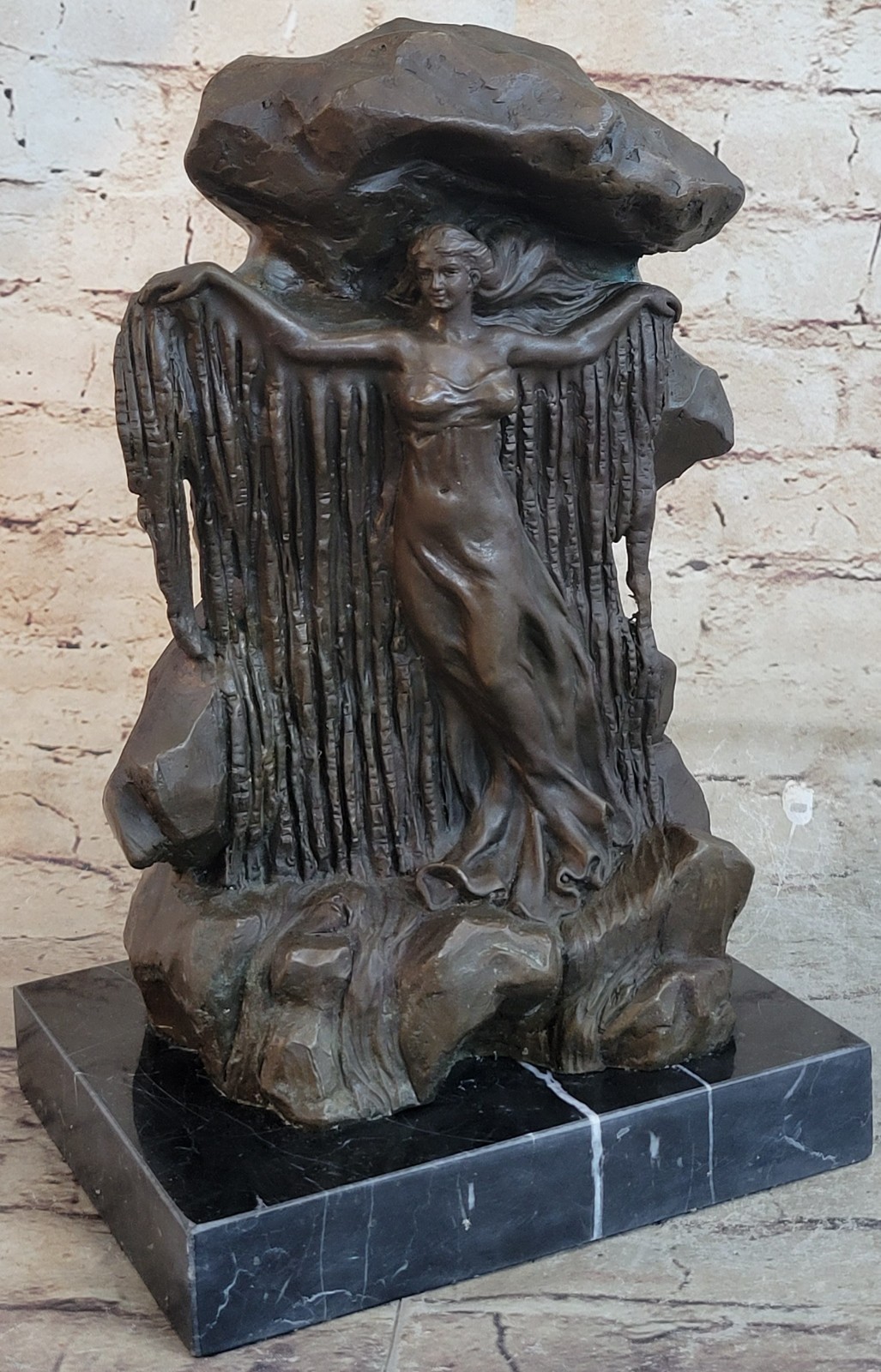 Detailed Sexy Woman Bronze Sculpture Statue Attributed to Ernest Wante Figurine