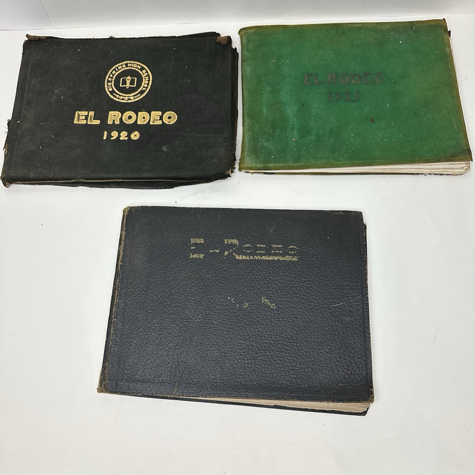 Vintage 1919 1920 1921 Big Spring Texas High School Yearbook Lot Texas El Rodeo