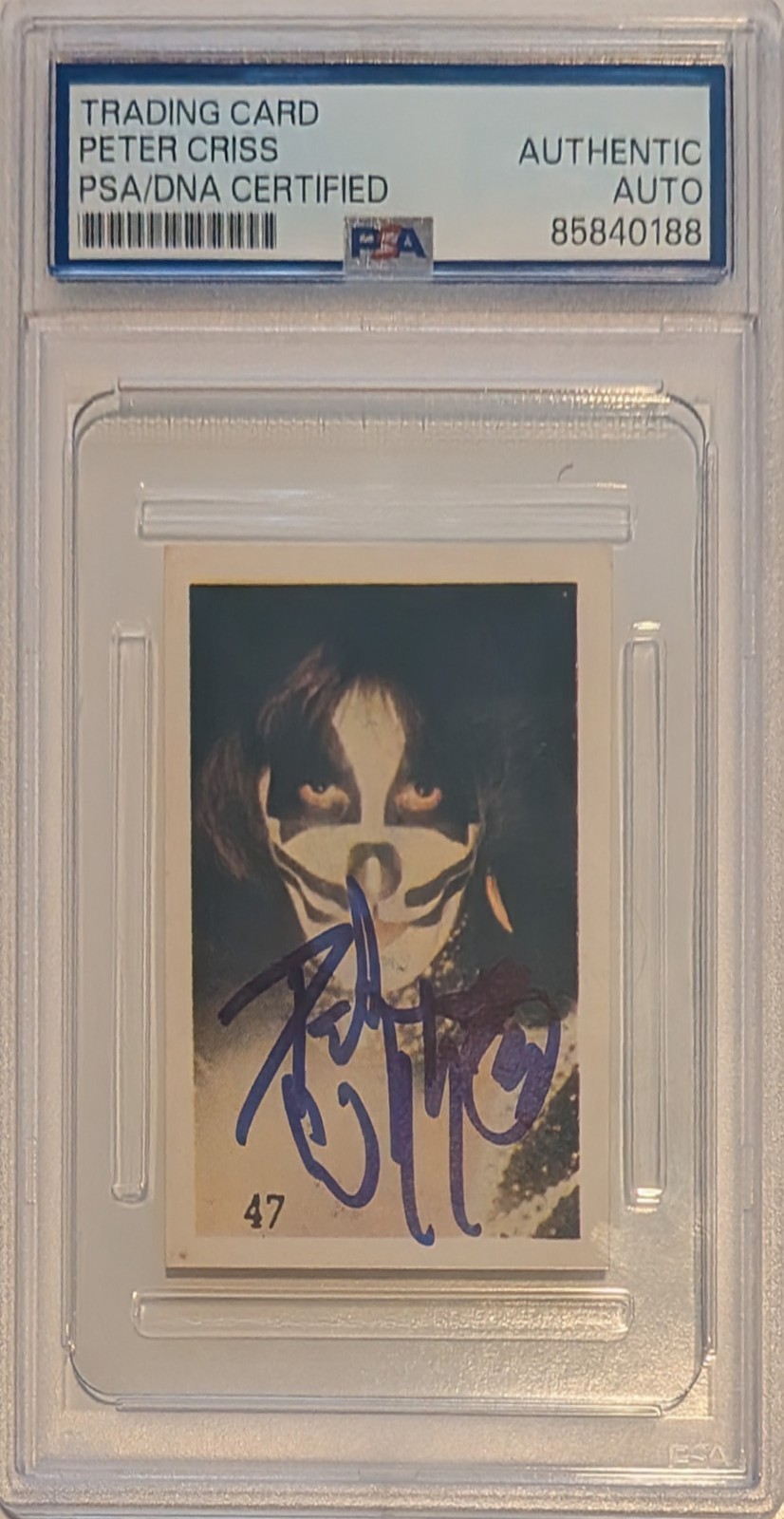 Peter Criss Signed 1980 Pop Festival Trading Card Autograph PSA/DNA Drummer KISS