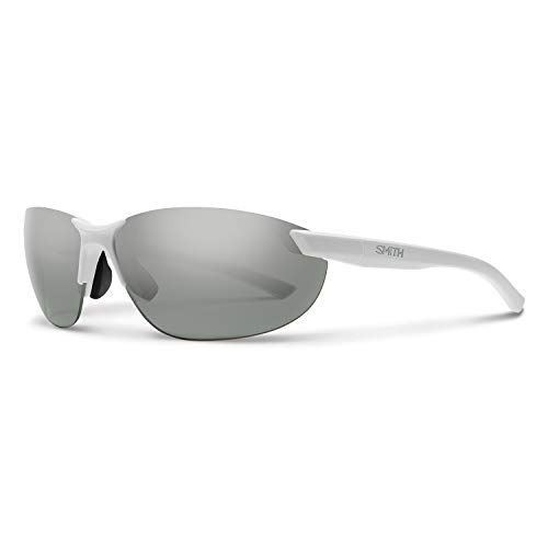 Smith Parallel 2 Rimless Sunglasses White/Polarized Platinum Mirror&Ignitor Rose
