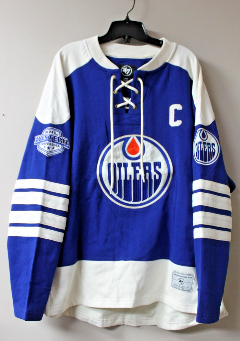 New NHL Edmonton Oilers #97 McDavid Lacer jersey style cotton sweater men\'s L