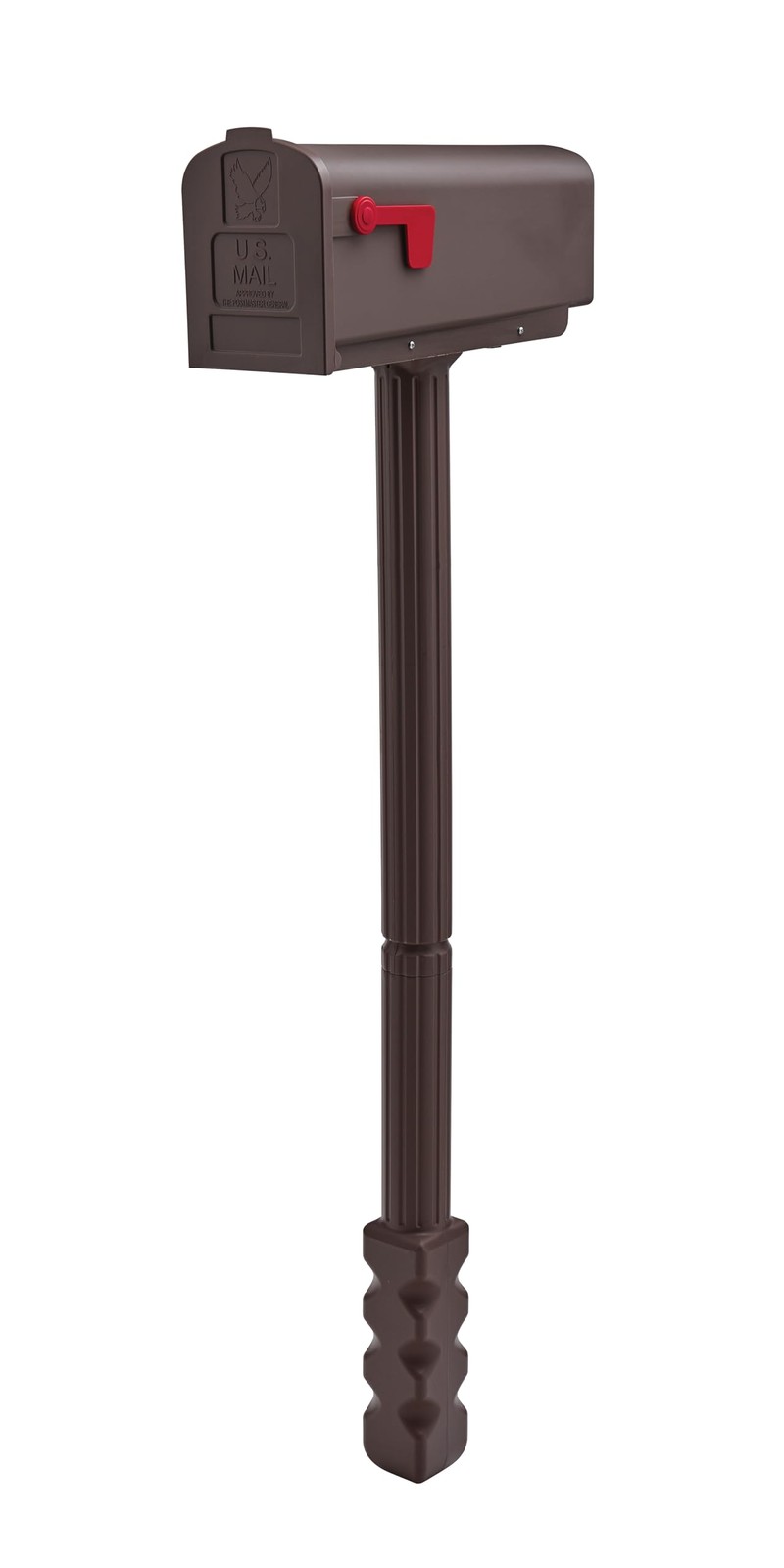 Architectural Mailboxes Newbury Mailbox with Matching Post, Mocha, Medium