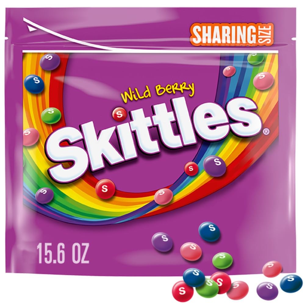 SKITTLES Wild Berry Chewy Candy, Share Size 15.6 Ounce (Pack of 1), Assorted