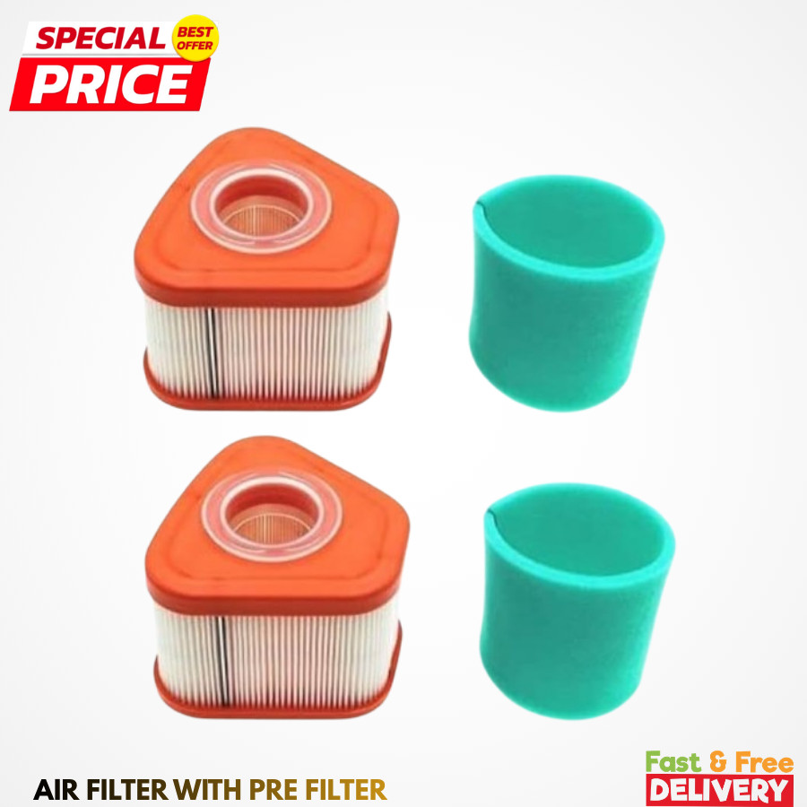 2 Pack 595853 Air Filter With Pre Filter 597266 Replace BS 595853 597265 Fits...