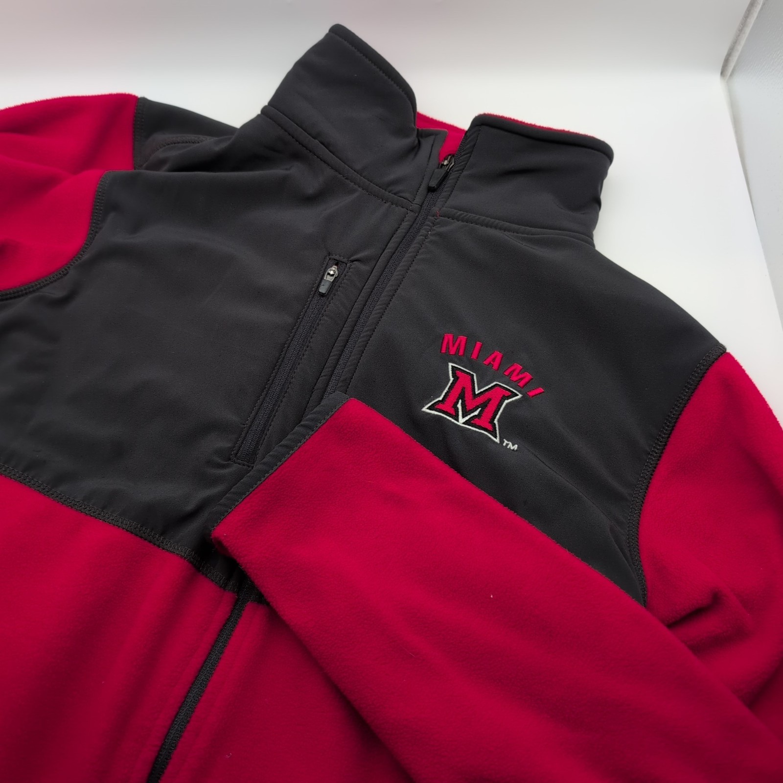 Colosseum Miami University Ohio RedHawks Jacket Men\'s Medium Red Full Zip Colosseum Miami University Ohio RedHawks Jacket Men\'s Medium Red Full Zip