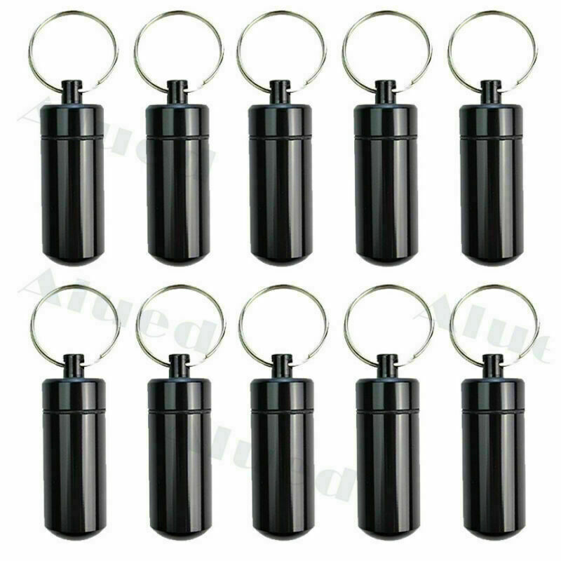 NEW 5/10PC outdoor Pill box Keychain Medicine Case Bottle Drug Holder container NEW 5/10PC outdoor Pill box Keychain Medicine Case Bottle Drug Holder container