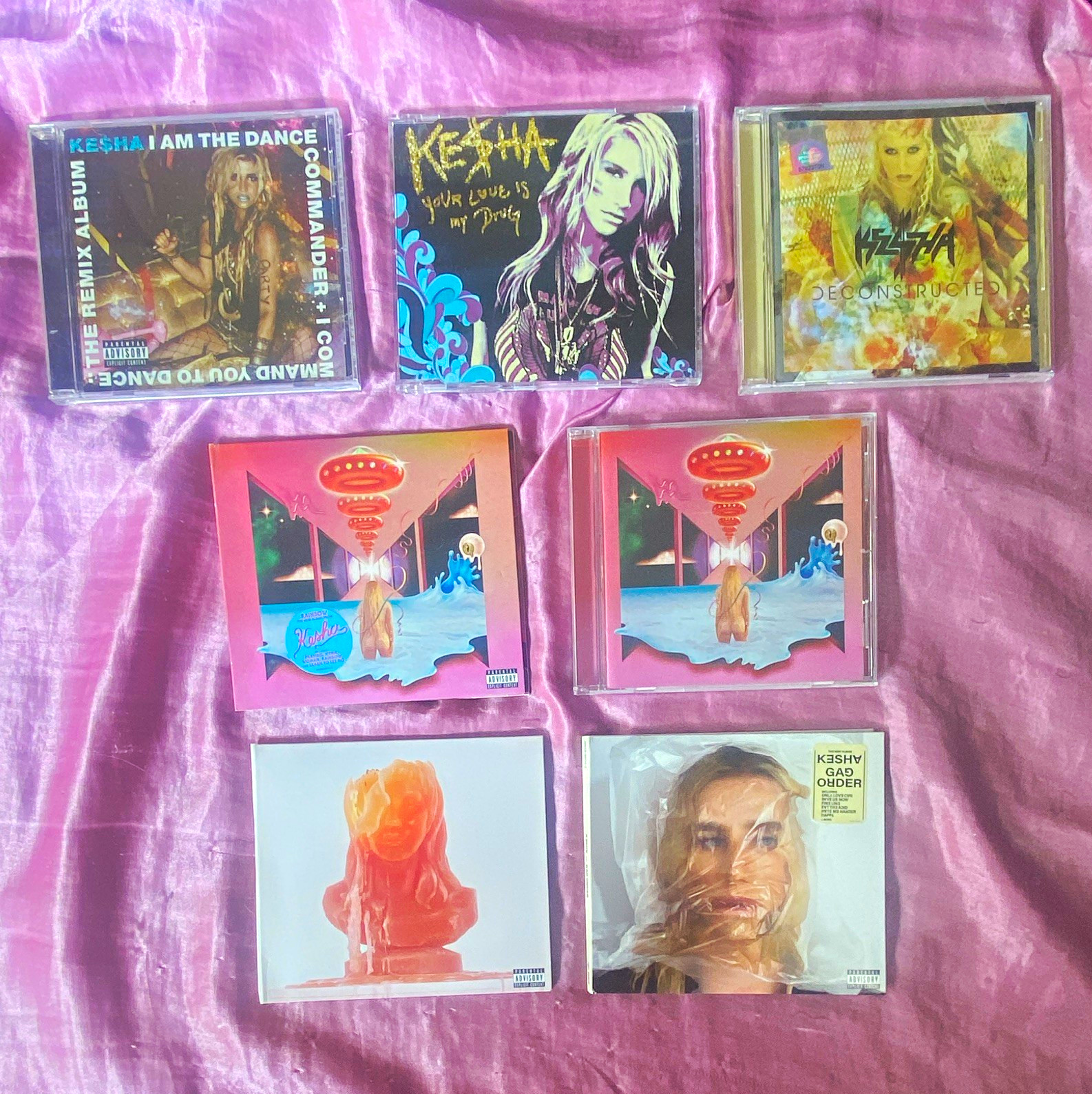 Ke$ha Kesha CD Lot: Remix Album, Single, EP, x2 Rainbow + 2 more albums, CDs Lot