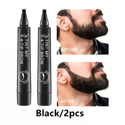 Beard Pens (2-Pack)-Waterproof, Long-Lasting, for a Fuller, Defined Beard