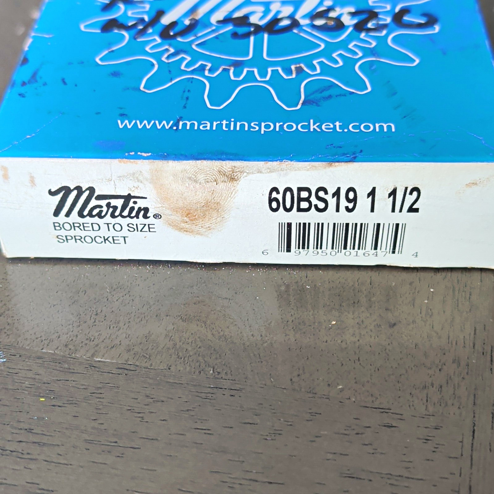 Martin Sprocket MPN 60BS19 1 1/2 Roller Chain Sprocket Bored-To-Size (NOS) Martin Sprocket MPN 60BS19 1 1/2 Roller Chain Sprocket Bored-To-Size (NOS)