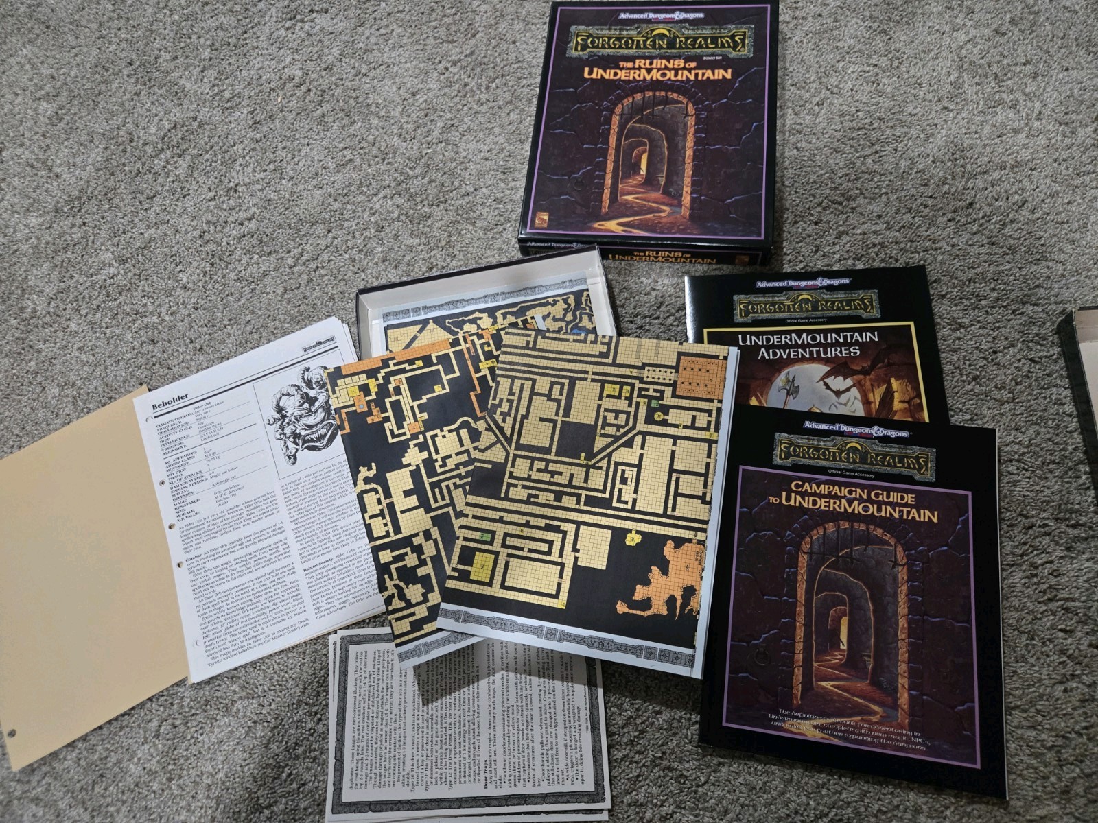 TSR 1060 The Ruins Of Undermountain Boxed Set AD&D 2nd Ed.  MINT