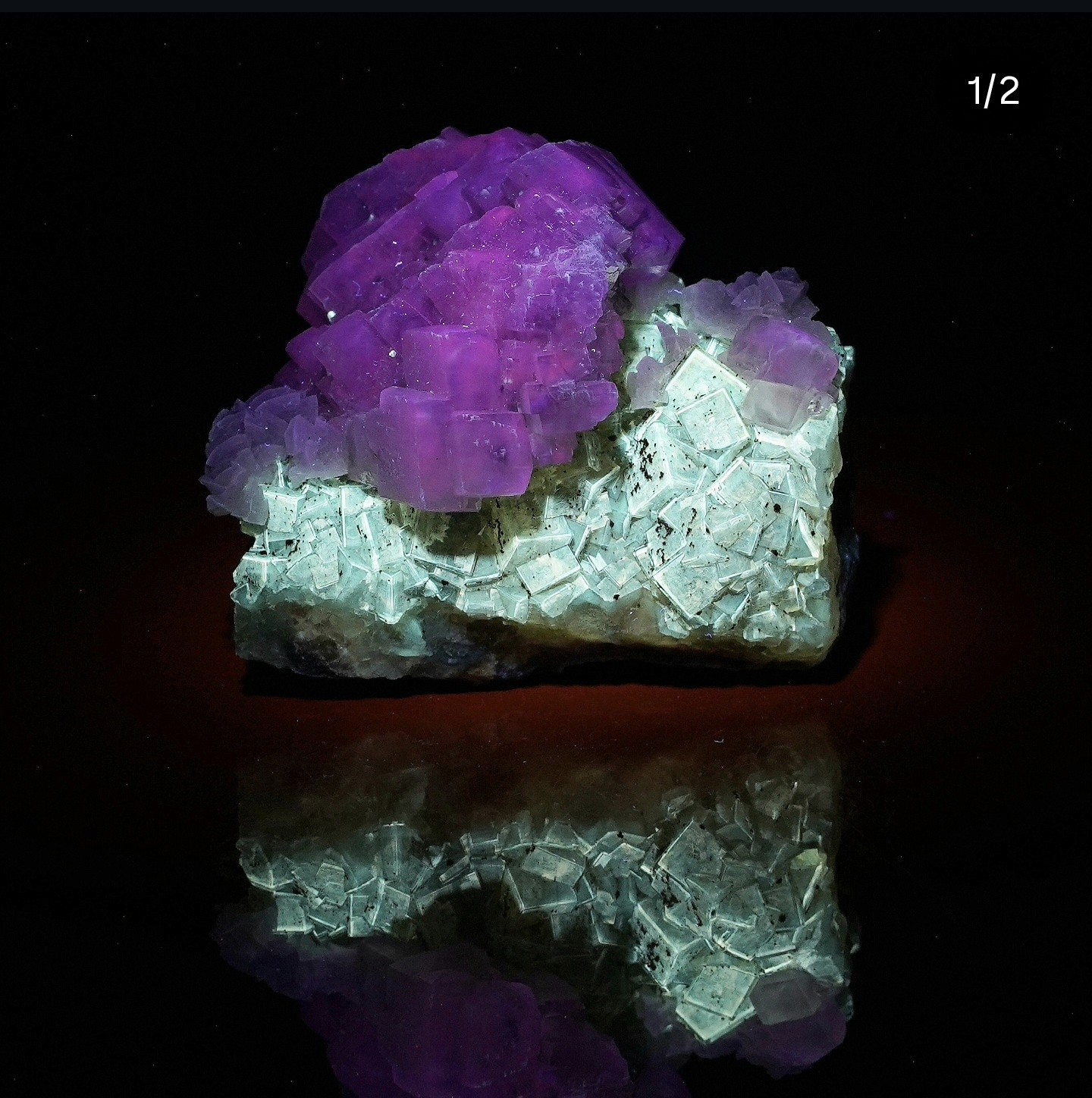 4 color Fluorite, calcite, and dolomite from Moscona mine, Spain. Great Example
