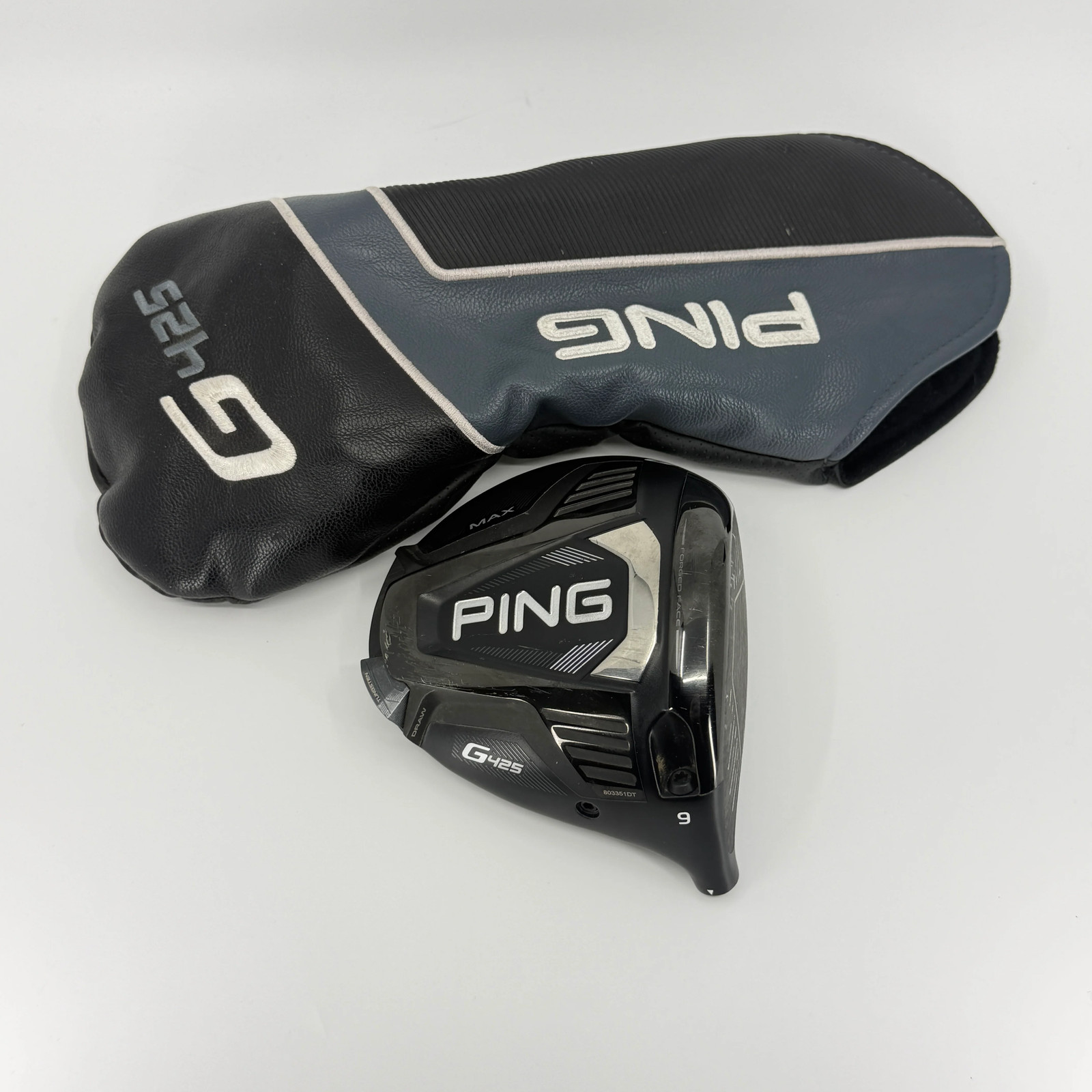 Ping G425 Max 9* Driver Head RH Headcover Used Golf Club Ping G425 Max 9* Driver Head RH Headcover Used Golf Club
