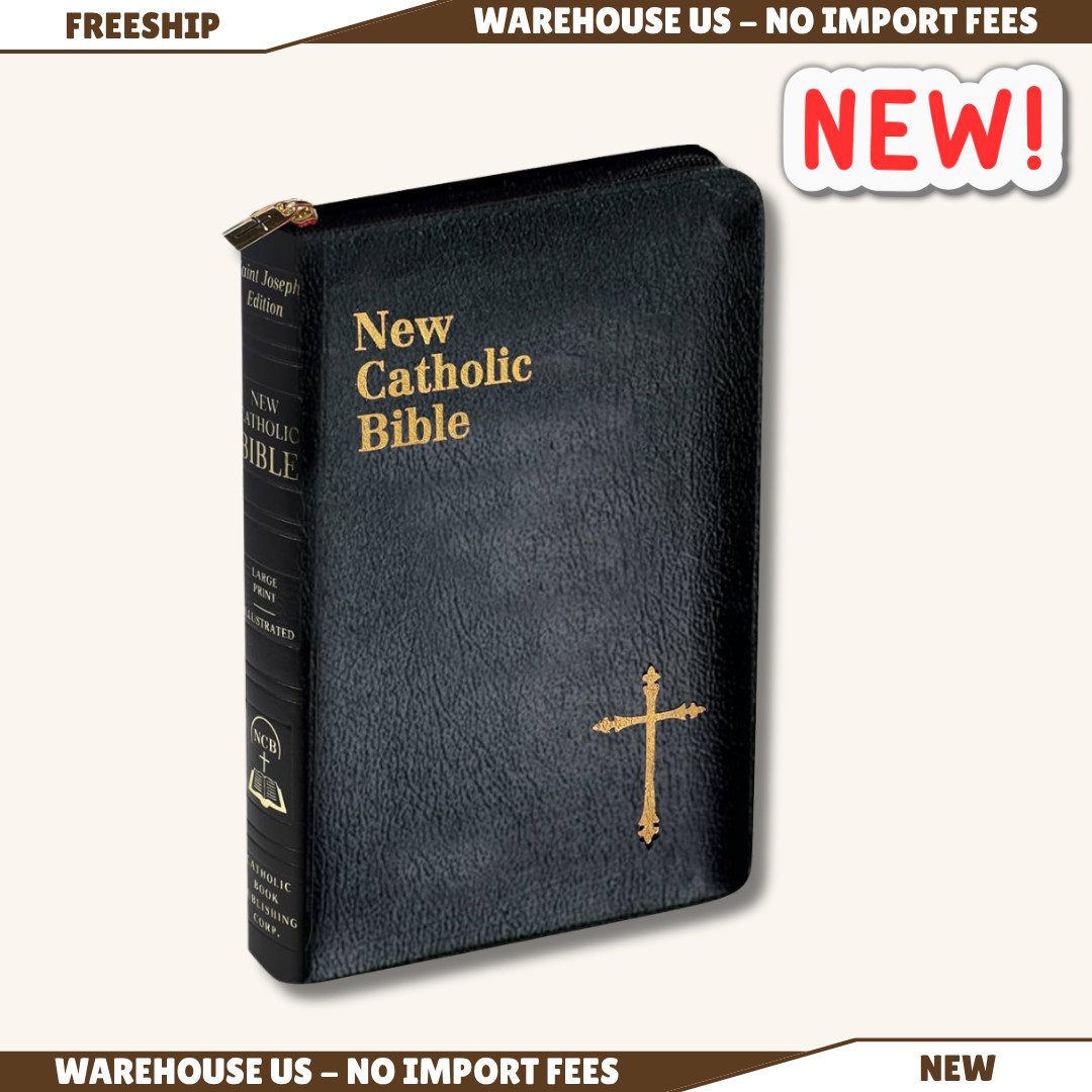 NEW St. Joseph New Catholic Bible with Zipper-Compact Size, Black, 9781958237625
