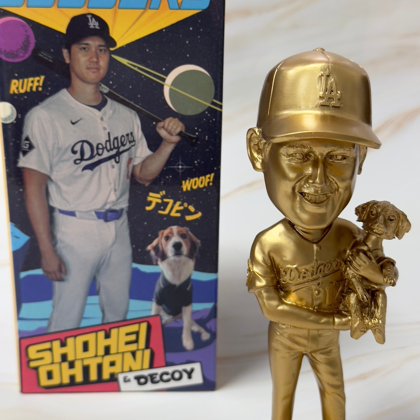 Gold Shohei Ohtani & Decoy Los Angeles Dodgers Edition Bobblehead 8/28/24 Gold Shohei Ohtani & Decoy Los Angeles Dodgers Edition Bobblehead 8/28/24