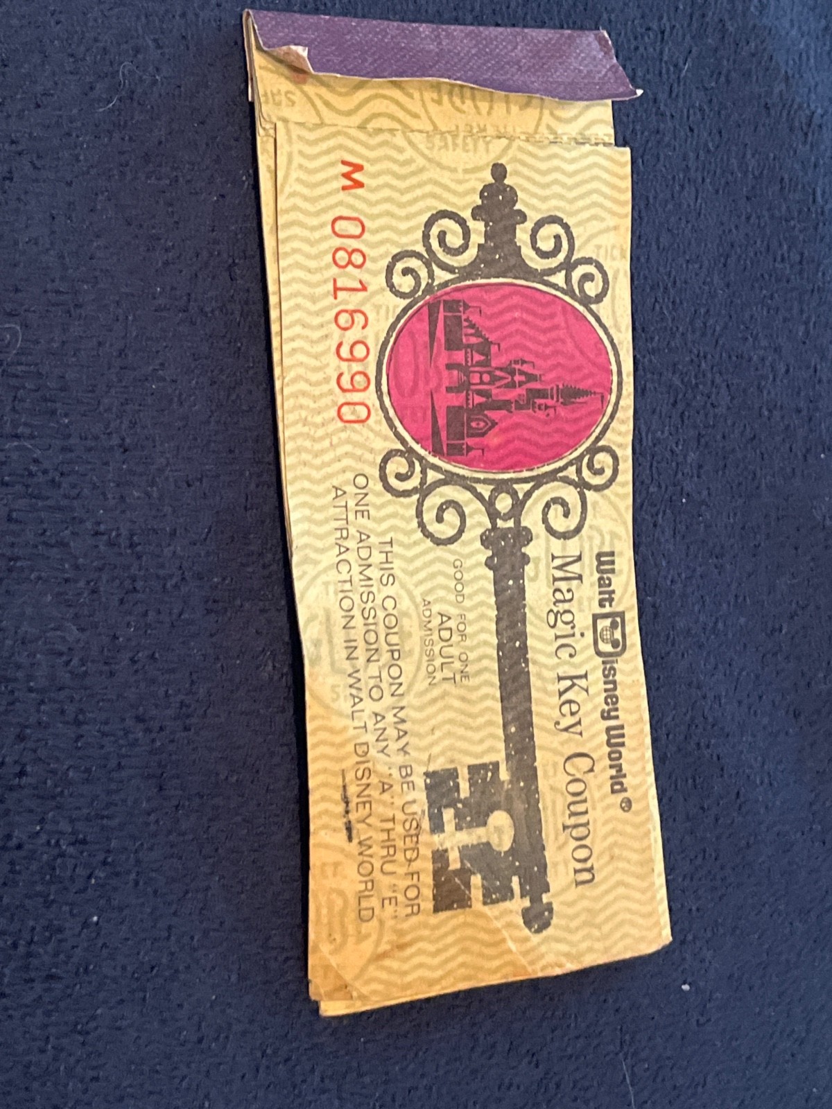 Vintage disney magic kingdom admissions tickets