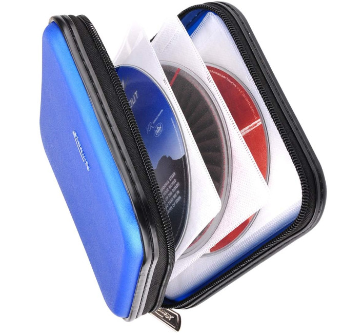Estuche para CD y DVD resistente con capacidad para 32 unidades para coche porta