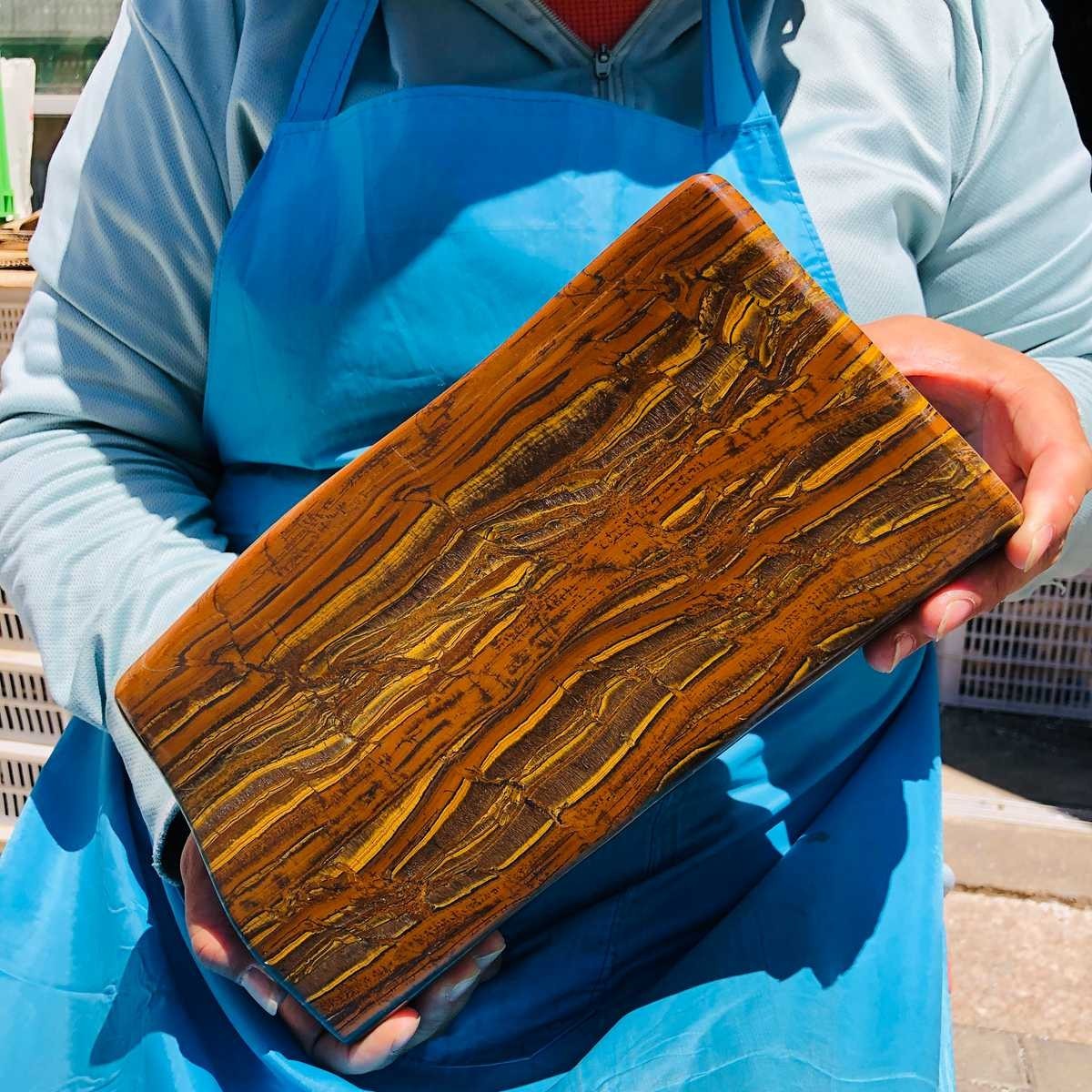 15.02LB Large Natural Tiger Eye Quartz Crystal Polished Healing Sample 5639