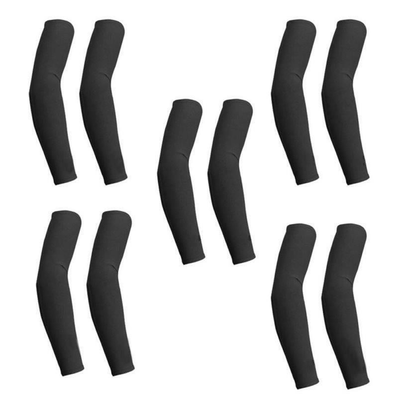 5 Pairs Arm Sleeves Cooling UV Sun Protection Sports Compression for Men/Women