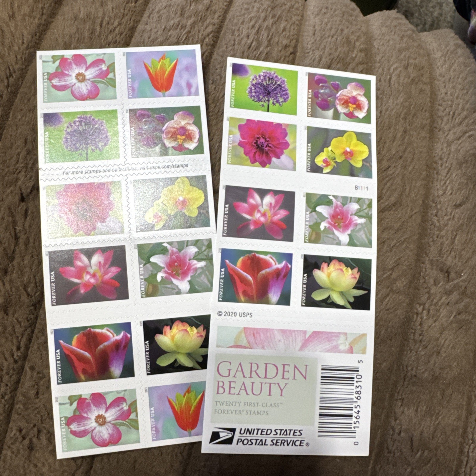 Two New 2020 USPS Garden Beauty Forever Postage Stamps 40 Stamps