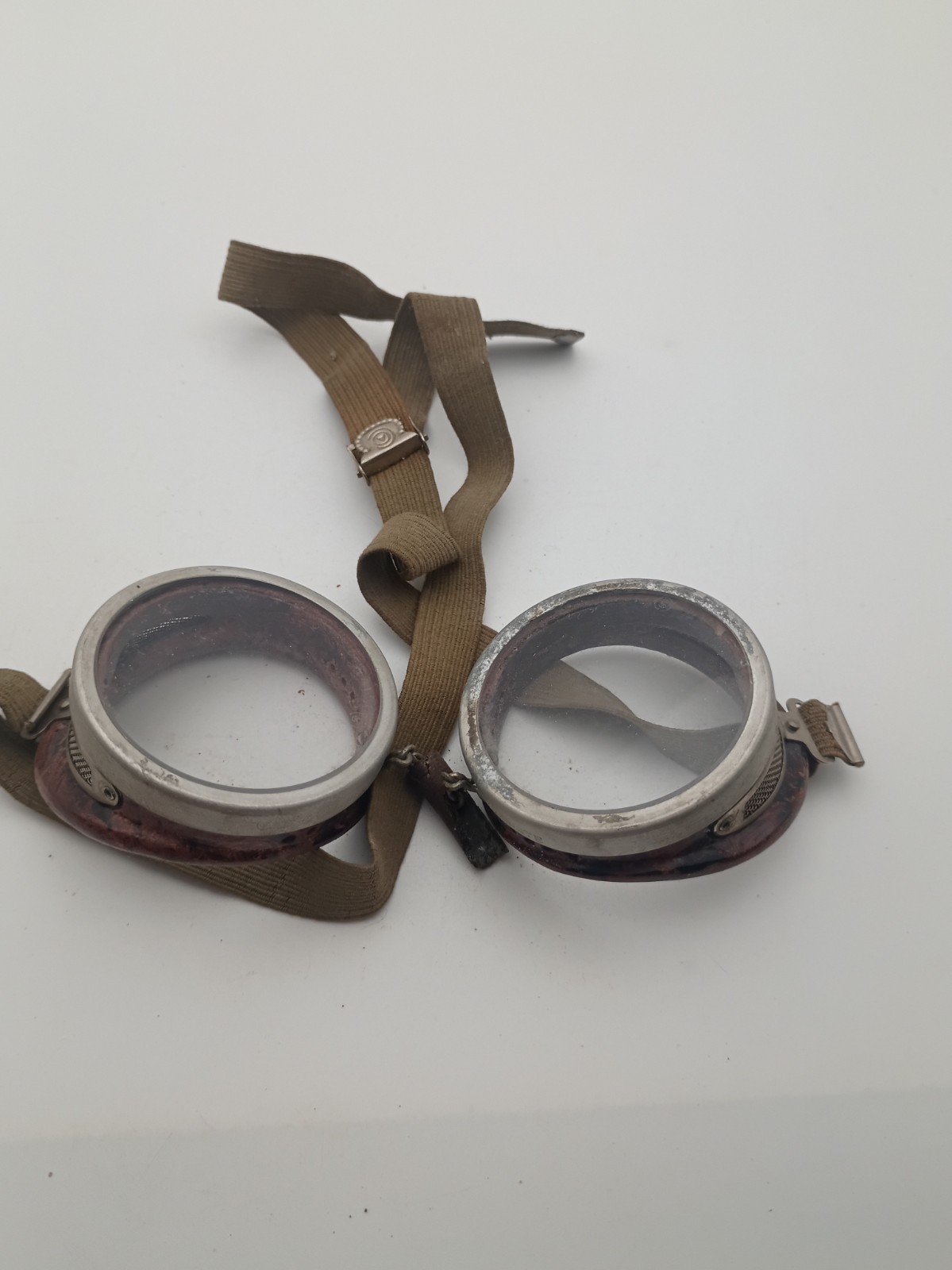 Vintage C.B. & Q Lines Railroad Goggles Duralite Bakelite 1940's