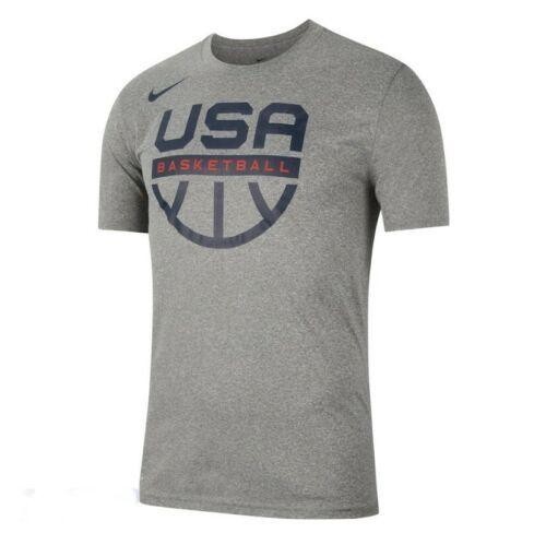 Nike Dri Fit USA Basketball Practice Shirt Gray Tee CT8783-091 size L Men's Nike Dri Fit USA Basketball Practice Shirt Gray Tee CT8783-091 size L Men's