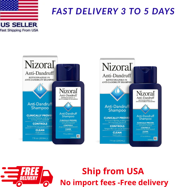 2PK Nizoral Anti-Dandruff Shampoo Fresh Scent 7 fl oz 2PK Nizoral Anti-Dandruff Shampoo Fresh Scent 7 fl oz