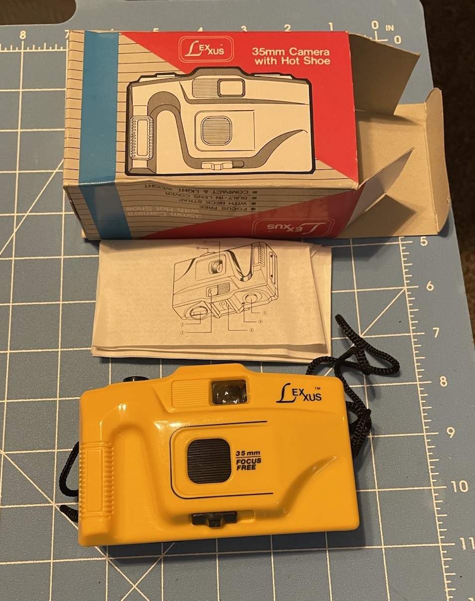 Vintage Lexxus 35mm Focus Free Camera Original Box and Instructions Untested Vintage Lexxus 35mm Focus Free Camera Original Box and Instructions Untested