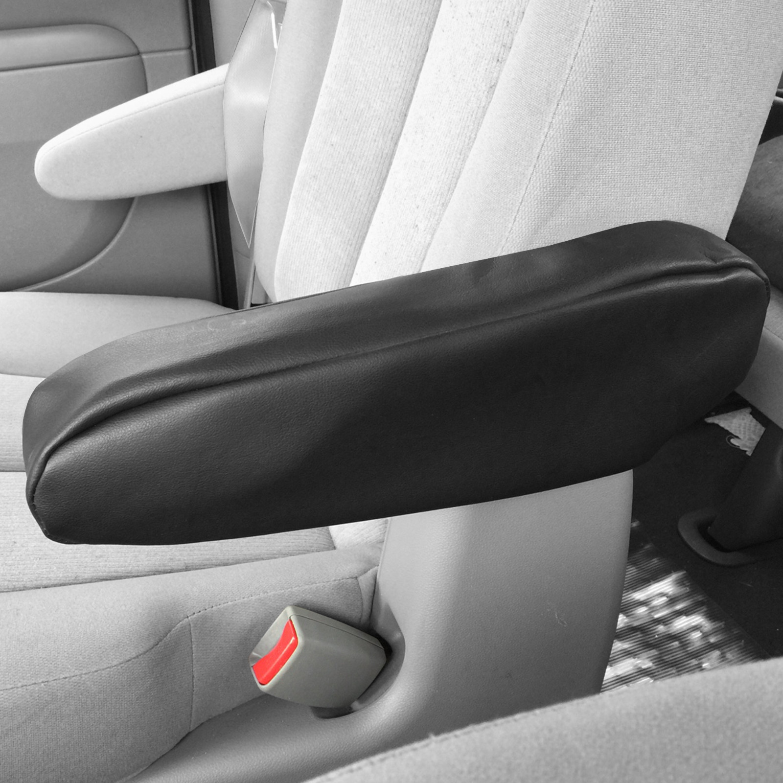 Faux Leather Pair Auto Car SUV Minivan Truck Armrest Covers Black Gray or Beige