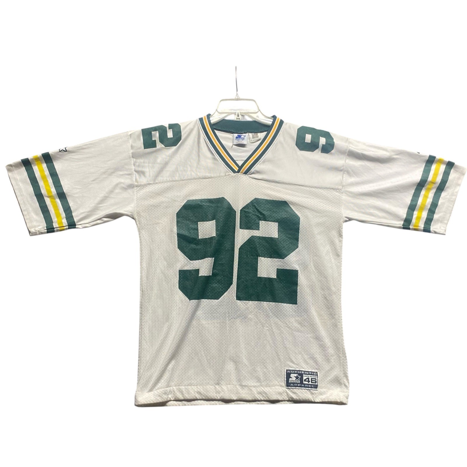 Vintage Green Bay Packers Reggie White #92 Starter Jersey Large 48 NFL USA 90's