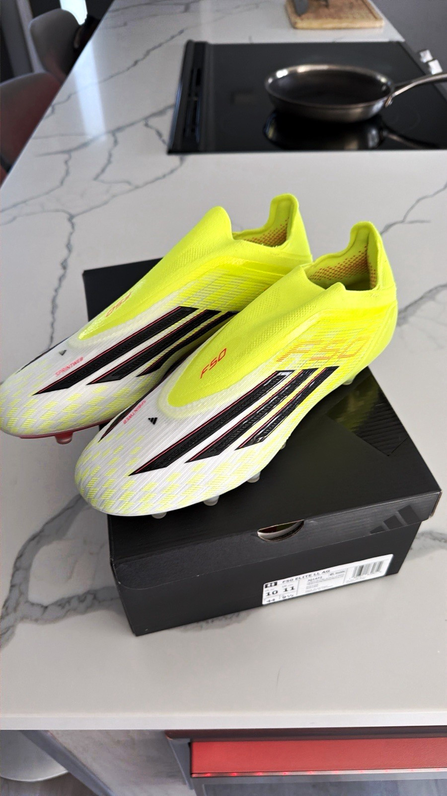 adidas F50 Elite LL AG Laceless Soccer Cleats Yellow US 10 Medium D
