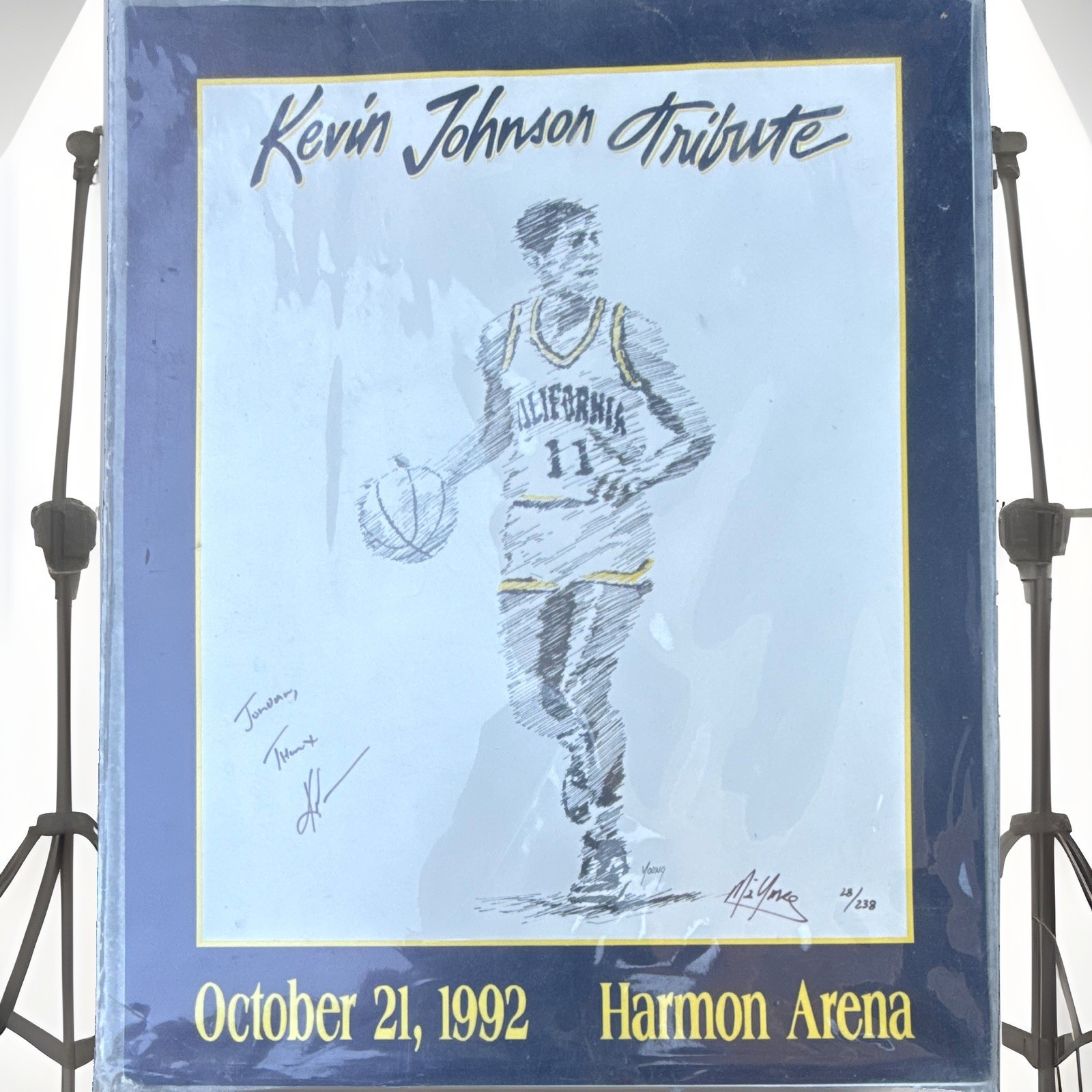 Kevin Johnson Signed Limited Edition Poster 28/238 Oct 21, 1992 Harmon Arena
