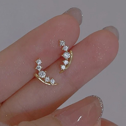 1.83 Ct Round Cut Simulated Diamond Pretty Stud Earring 14k Yellow Gold Plated
