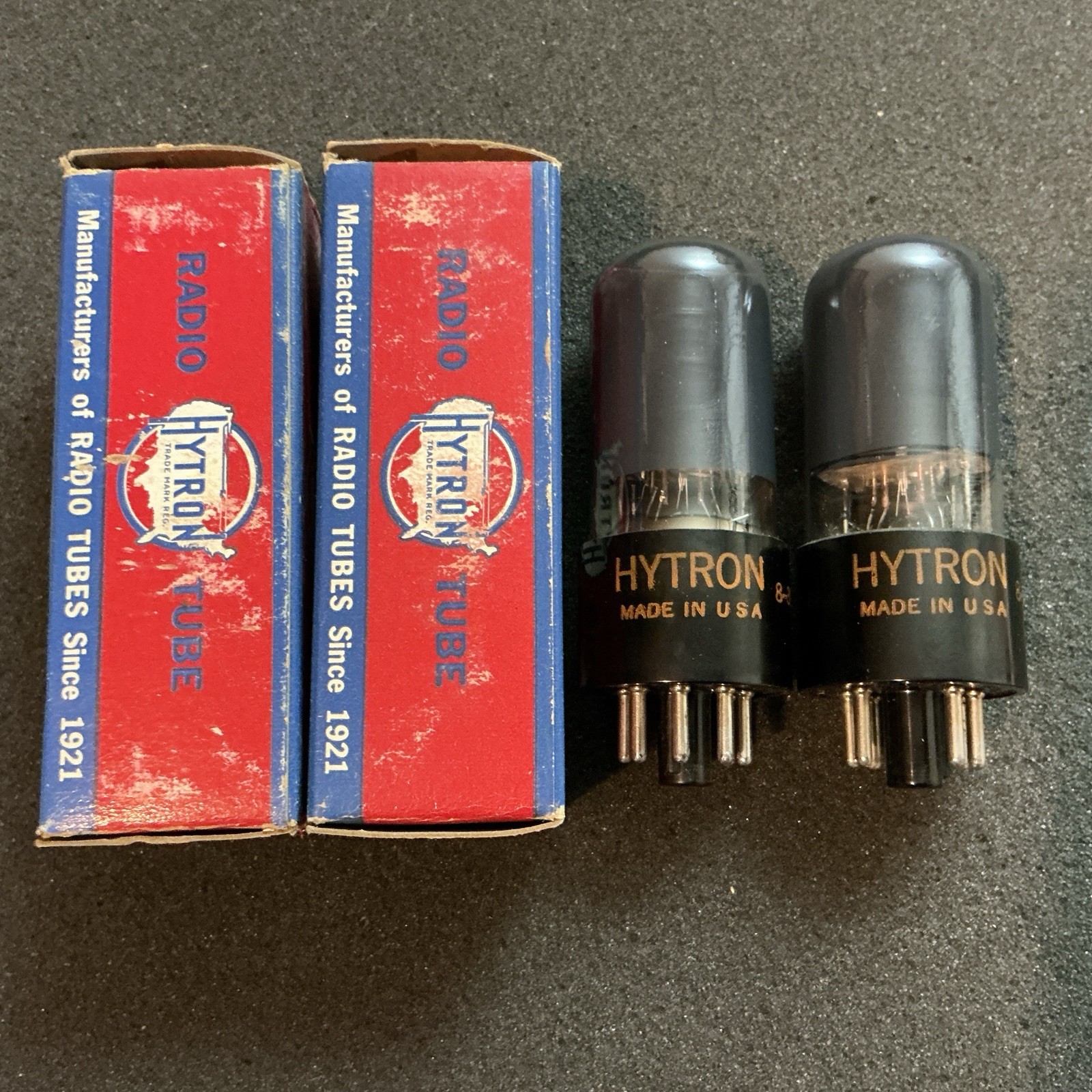 Rare NOS RCA 6V6GT tubes MATCHED Black Plate D-Get Hytron Fender Reverb L@@K