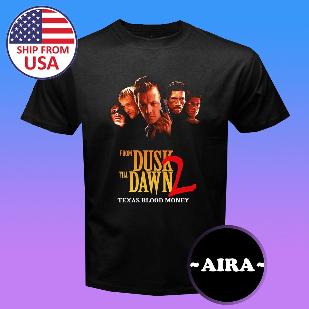 From Dusk Till Dawn 2 Retro Action Movie Men\'s Black Size S-5XL