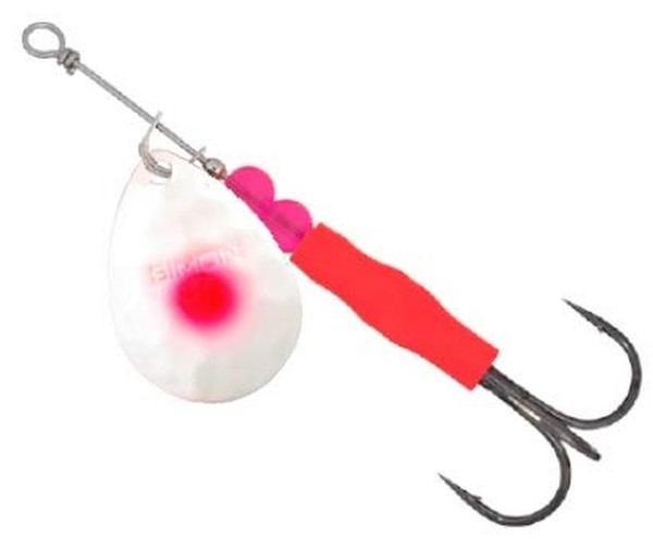 Simon Spinners (Pearl White/Pink Dot, 3.5 (Hexagonal Surface)) Simon Spinners (Pearl White/Pink Dot, 3.5 (Hexagonal Surface))