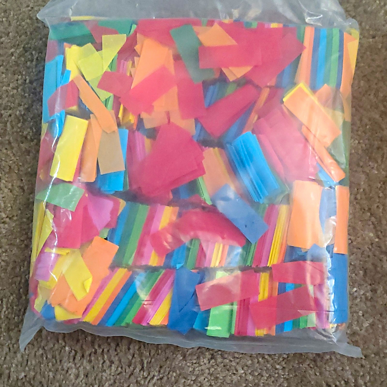 Rainbow Multicolor Paper Rectangle Confetti Pieces for All Occasions 2.75lbs Rainbow Multicolor Paper Rectangle Confetti Pieces for All Occasions 2.75lbs