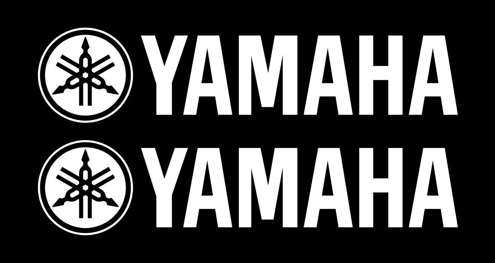 2X  Yamaha Text Logo Vinyl Decal Sticker - Tank/Fairing, Multiple sizes