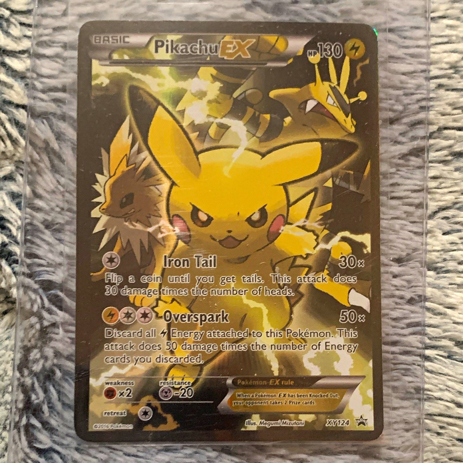 Pikachu EX XY124 XY Promo Holo Pokemon TCG Card English 2016