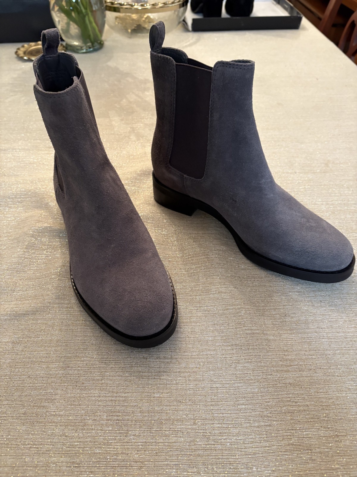 Talbots Kendall Grey Tish Chelsea Boot Size 8M  made in Brazil