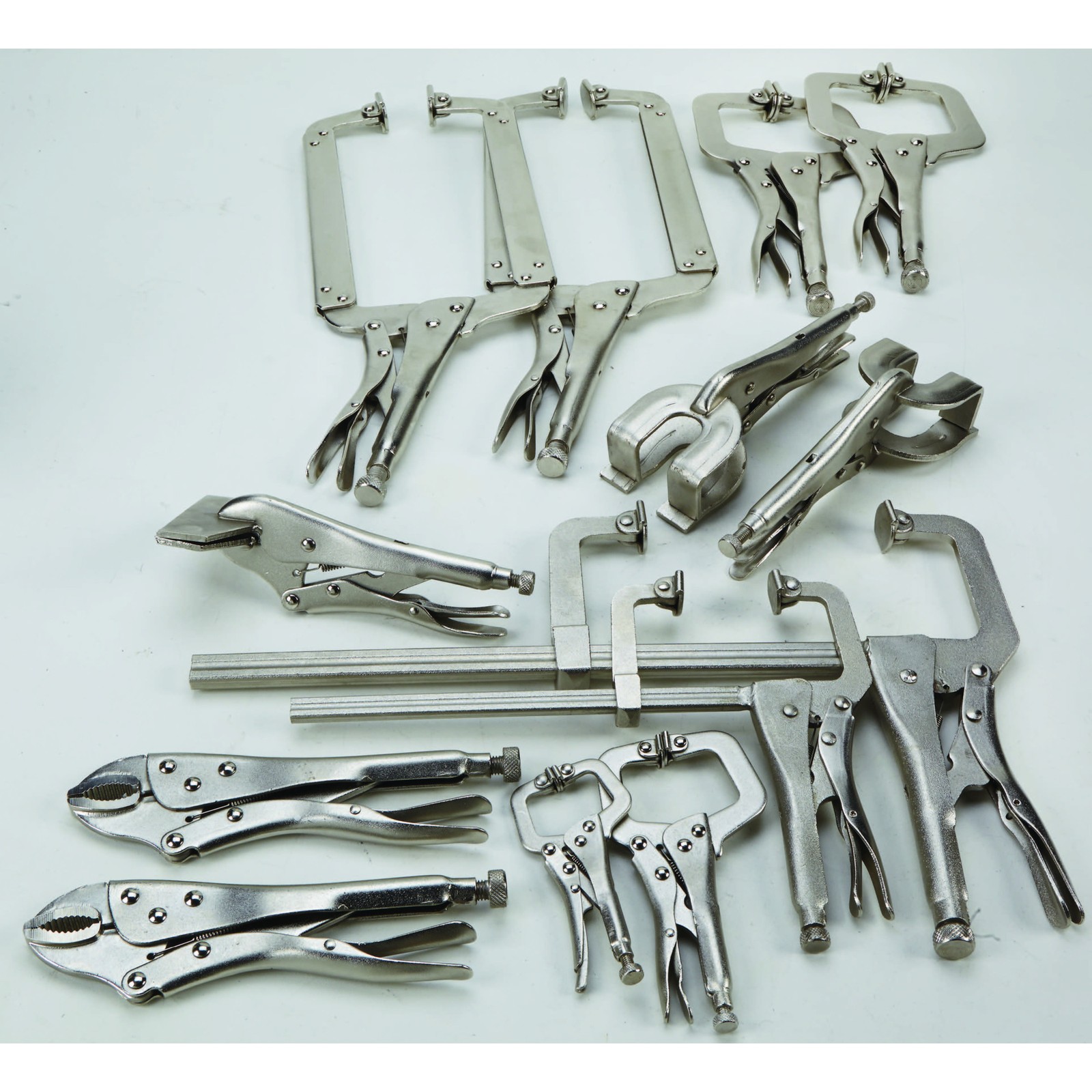 Klutch 13-Pc. Locking Pliers Set, C-Clamp, F-Clamp, Welder's, Sheet Metal