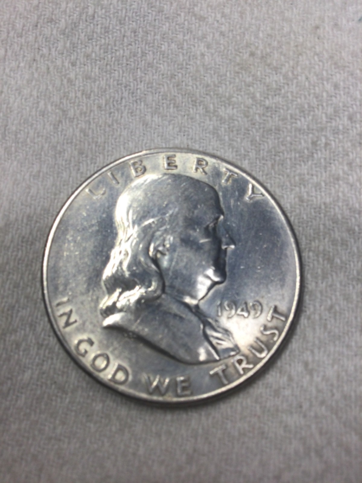 1949 S Franklin silver Half Dollar Brilliant Uncirculated GEM Full Bell lines