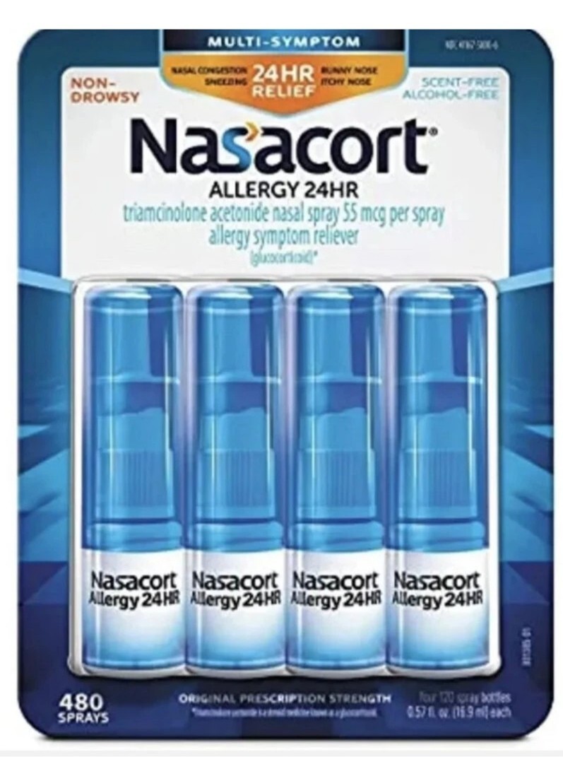 Nasacort Allergy 24-Hour Spray Allergy 120 X 4 = 480 expdate 6/27+ Nasacort Allergy 24-Hour Spray Allergy 120 X 4 = 480 expdate 6/27+