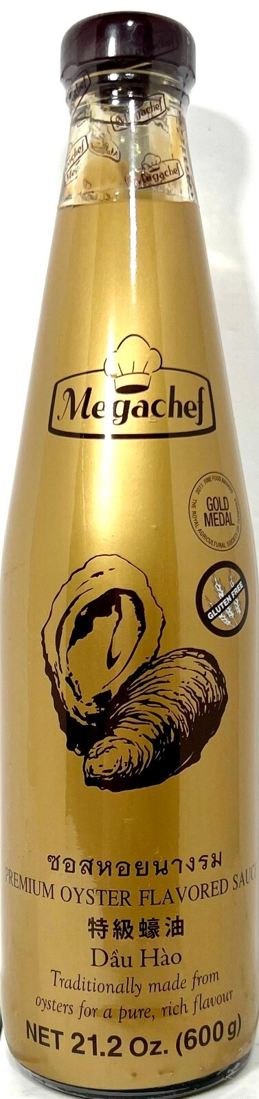MegaChef Premium Oyster Flavored Sauce Gluten Free(Gold Metal) 21.2oz~04/22/2027