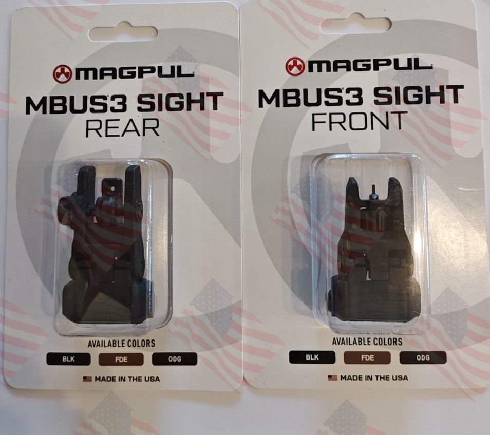 MBUS3 MAGP Black Sight Set Gen 3 MBUIS-Front & Rear Flip Up Sights USA 250 Deal