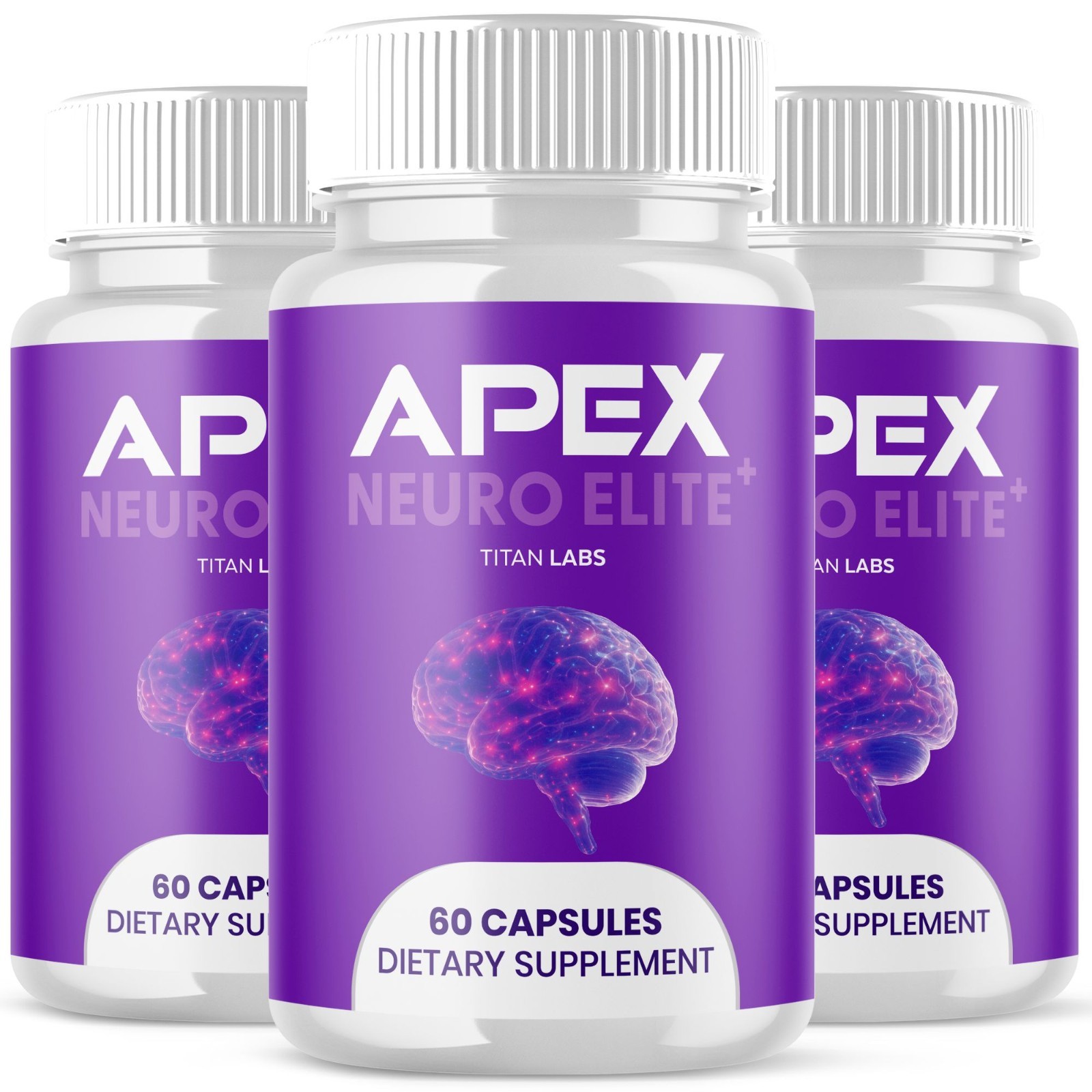 (3 Pack) Apex Neuro Elite Nootropic Nerve Support Supplement ApexNeuro 180 Caps