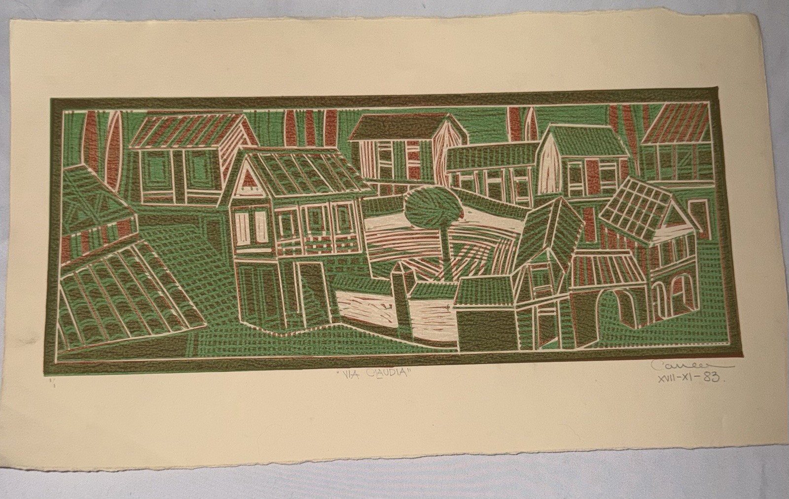 Callees Signed Dated Modern Landscape Print \ Callees Signed Dated Modern Landscape Print \