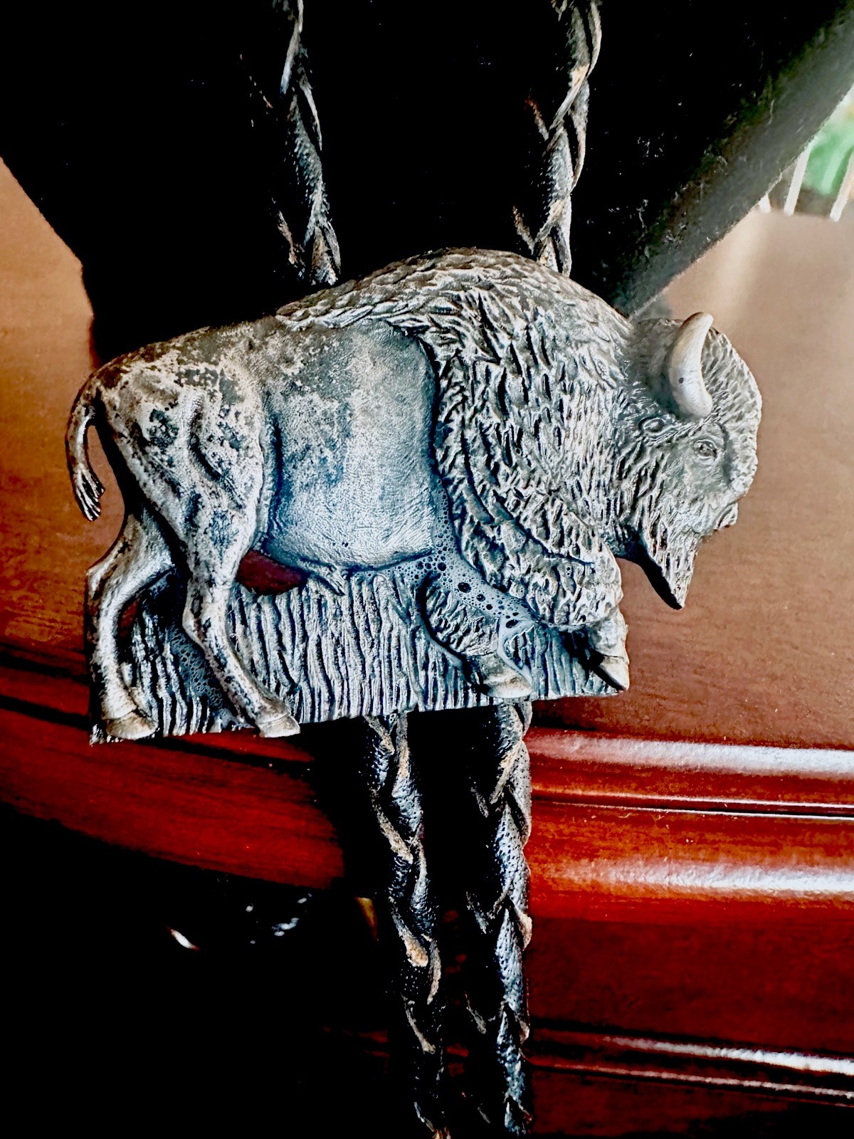 Sid Bell Bolo Tie Buffalo Pewter Signed* Sid Bell Bolo Tie Buffalo Pewter Signed*