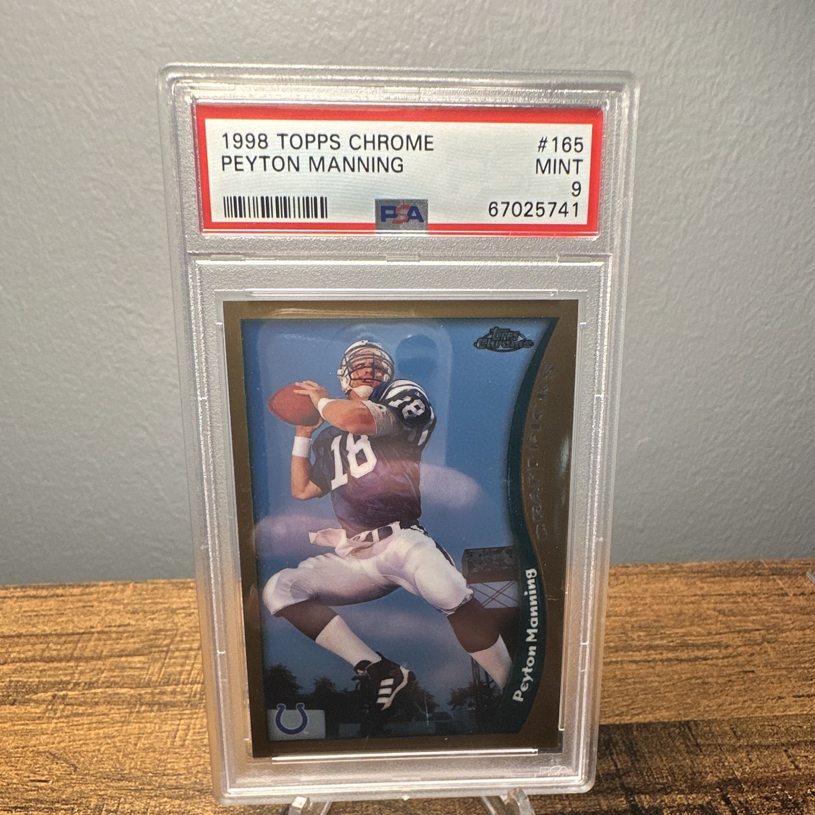 Topps 1998 Topps Chrome Draft Picks Peyton Manning #165 RC Base PSA 9